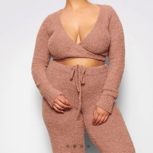 Skims Cozy 2 Piece Set - Rose Clay